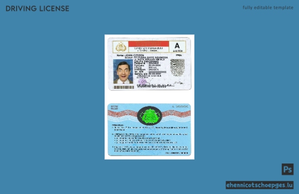 Beispiel für einen indonesischen Führerschein